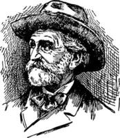 giuseppe verdi, ilustração vintage vetor