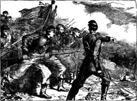 soldados carregando, vintage ilustração vetor