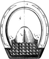 ferradura almofada, vintage ilustração. vetor