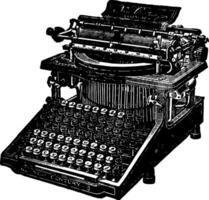 calígrafo máquina de escrever vintage ilustração. vetor
