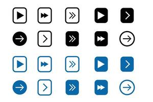 vetor definir, coleção do direção placa ícones, seta símbolos para rede elementos, ui apps