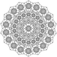 padrão circular em forma de mandala com flor para henna, mehndi, tatuagem, decoração. vetor