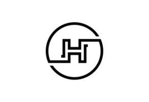carta h logotipo livre Projeto vetor