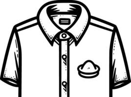 camisa, minimalista e simples silhueta - vetor ilustração