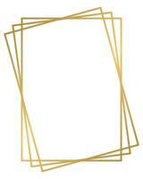 luxo dourado geométrico forma quadro, Armação ilustração vetor