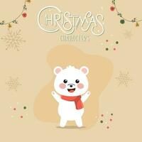 polar Urso desenho animado kawaii Natal personagens vetor ilustração