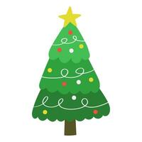 Natal árvore com decorações vetor ilustração