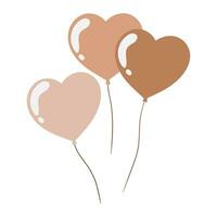 coração forma balões amor namorados ilustração vetor
