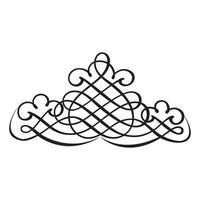 abstrato árabe vintage decorativo caligrafia ornamental silhueta símbolo para tatuagem isolado vetor