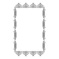 vintage forjado floral clássico caligráfico retro vinheta rolagem quadros ornamental Projeto elementos Preto conjunto isolado vetor