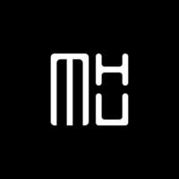 mhu carta logotipo vetor projeto, mhu simples e moderno logotipo. mhu luxuoso alfabeto Projeto