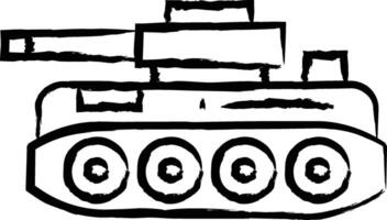 tanque mão desenhado vetor ilustração