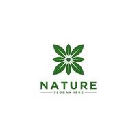 modelo de logotipo da natureza em fundo branco vetor
