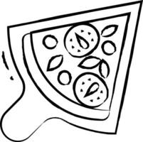 pizza mão desenhado vetor ilustração