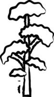olmo árvore mão desenhado vetor ilustração
