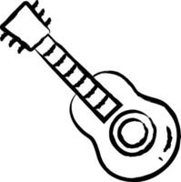 guitarra mão desenhado vetor ilustração