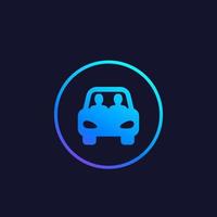 carpool, compartilhando um ícone de carro vetor