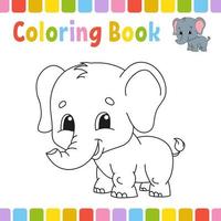 colorir livro para crianças. ilustração em vetor bonito dos desenhos animados.
