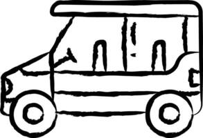 safári carro mão desenhado vetor ilustração