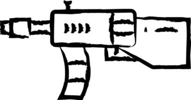 máquina arma de fogo mão desenhado vetor ilustração