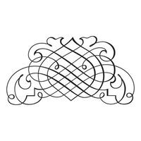 abstrato árabe vintage decorativo caligrafia ornamental silhueta símbolo para tatuagem isolado vetor