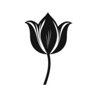 uma tulipa flor vetor silhueta livre