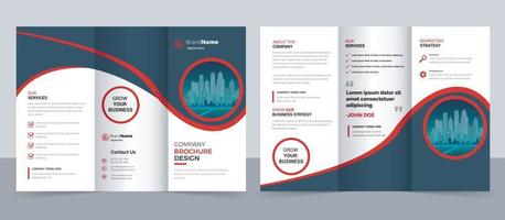 modelo de brochura com três dobras para negócios modernos corporativos criativos, layout com três dobras, a4, brochura com tamanho de carta vetor