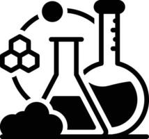 sólido ícone para química vetor