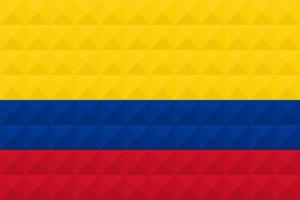 bandeira artística da Colômbia com design de arte de conceito de onda geométrica vetor