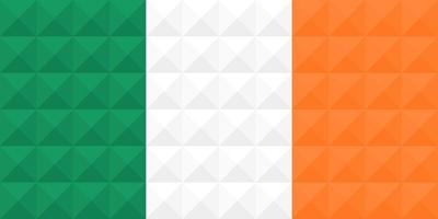 bandeira artística da Irlanda com design de arte de conceito de onda geométrica vetor