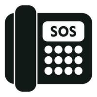 SOS Socorro ligar ícone simples vetor. Perigo resgate vetor