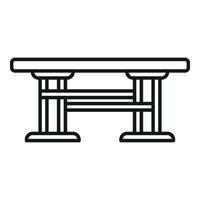 mesa ao ar livre mobília ícone esboço vetor. mesa Banco vetor