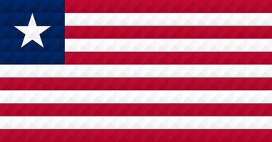 bandeira artística da Libéria com design de arte de conceito de onda geométrica vetor