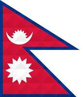 bandeira artística do nepal com design de arte de conceito de onda geométrica vetor