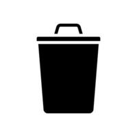Lixo pode vetor ícone. lixo ilustração placa. desperdício símbolo ou logotipo.