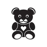 Urso de pelúcia Urso logotipo ícone, vetor ilustração Projeto