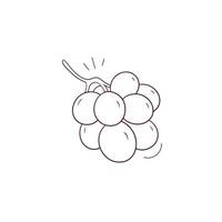 mão desenhado ilustração do uvas ícone. rabisco vetor esboço ilustração
