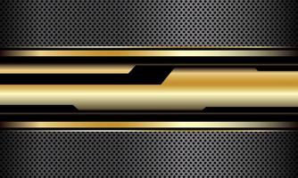 abstrato ouro preto circuito cyber geométrico cinza círculo malha design moderno luxo futurista tecnologia de fundo vector