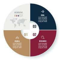 modelo de infográfico de conceito de negócio com diagrama. vetor