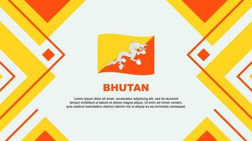 Butão bandeira abstrato fundo Projeto modelo. Butão independência dia bandeira papel de parede vetor ilustração. Butão ilustração