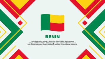 benin bandeira abstrato fundo Projeto modelo. benin independência dia bandeira papel de parede vetor ilustração. benin ilustração