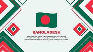 Bangladesh bandeira abstrato fundo Projeto modelo. Bangladesh independência dia bandeira papel de parede vetor ilustração. Bangladesh fundo