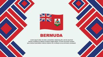 Bermudas bandeira abstrato fundo Projeto modelo. Bermudas independência dia bandeira papel de parede vetor ilustração. Bermudas