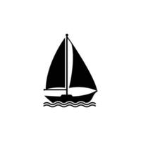 design de ícone de veleiro vetor