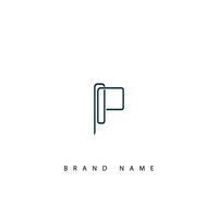conjunto de letras de logotipo p design. conjunto de logotipo moderno modelo de inspiração de monograma criativo vetor premium