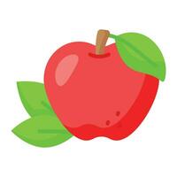 uma Customizável ícone do vermelho maçã, pronto para usar vetor