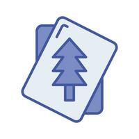 Natal convite cartão, Natal árvore em papel vetor ícone