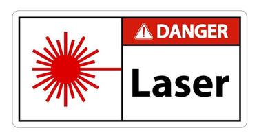 perigo laser símbolo sinal símbolo sinal isolado em fundo transparente, ilustração vetorial vetor
