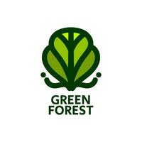 verde floresta folha plantar natureza logotipo conceito Projeto ilustração vetor