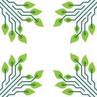 logotipo de tecnologia verde vetor